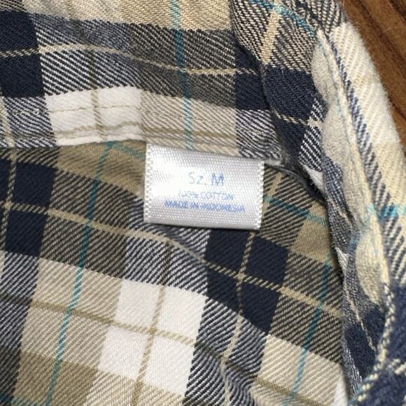 Southern Tide Men's Blue and Tan Plaid Flannel Long Sleeve Shirt M 0613 - Picture 6 of 6